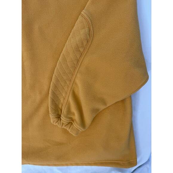Izod Perform X Women's 1/4 Zip Fleece Pullover Jacket slash pocket sz 1X–Yellow - Picture 9 of 10